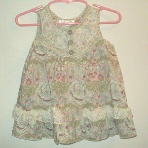NEW Baby Sara Dress Size 18 Months Sleeveless Floral Pink, Olive Green, Cream